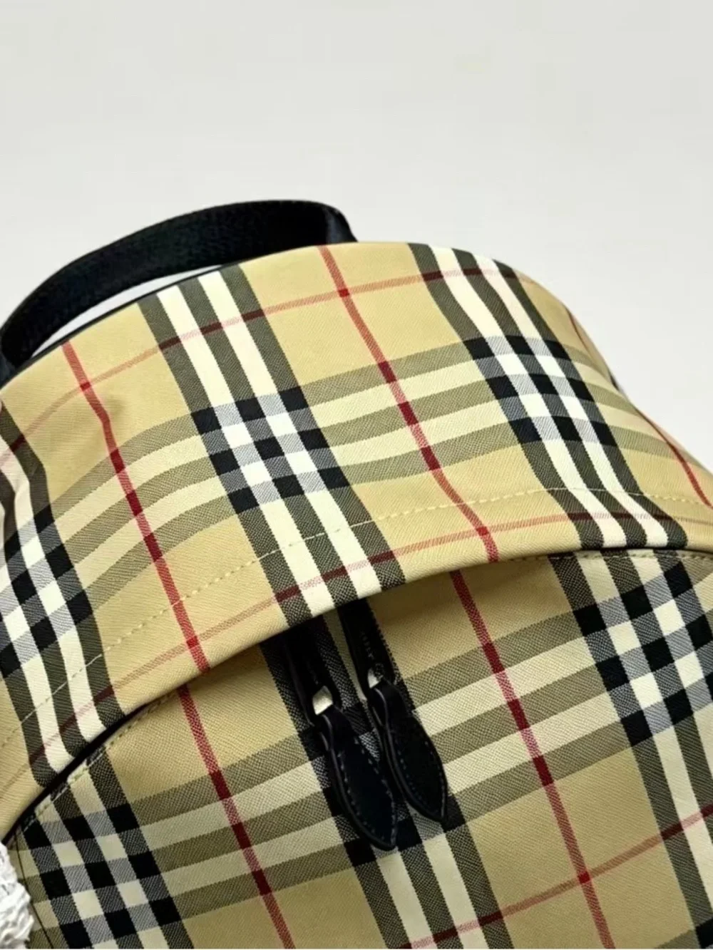 Burberryy Beige and Black Vintage Check Backpack